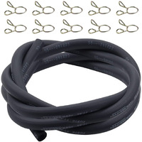 Wetenex 5.5Mm Fuel Line (Id 5.5Mm * Od 10Mm) 1/5 Inch Gas Tube Fuel Hose 5 Feet With 10Pcs Clamps For Atv Quad Pit Dirt Bike Go Kart Moped Pocket Bike Motorcycle