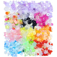 Rykomo 500Pcs Acrylic Assorted Beads Flower Sweetheart Butterfly Candy Acrylic Kawaii Aesthetic Beads Assorted Beads For Bracelets Diy Jewelry Making (10 Candy Colors)