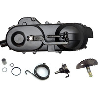 Complete 49Cc 50Cc Short Kick Start Driver Cover Case Crankcase Assembly With Internal Gears And Kick Start Lever For Scooter Mopeds 139Qmb Gy6 (Short Case Cover)