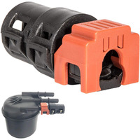 6.7L Powerstroke Fuel Filter Return Line Connector Fitting For 2017~2020 Ford (3846) Hc3Z-9A564-A (Black&Orange)