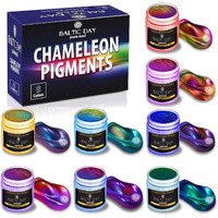Baltic Day - Chameleon Mica Powder  8 Jars Of Color Shift Mica Powder Set - Epoxy Resin Color Pigment Powder - Chameleon Powder - Holographic Mica Powder - Resin Pigment