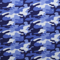Mook Fabrics Flannel Prt Camo  Blue  15 Yard Bolt