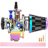 P-W-K 28Mm Carburetor Kit With Air Filter Intake Manifold Carb Jets Universal Suitable For 2T/4T Dirt Bike Motocross Motorcycle Scooter Atv Quad Go Kart