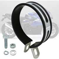 Universal Half Round Motorcycle Exhaust Clip Motorcycle Exhaust Muffler Pipe Bracket Motorcycle Exhaust Hanger Bracket Muffler Pipe Bracket Suitable For Most Motorcycles