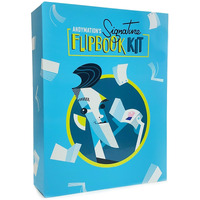 Andymation Signature Flipbook Kit For Kids & Adults For Drawing Animation  Premium Pre-Drilled Flip Book Paper  Removable Binding Screws  Custom Erasers  Signed Flipbook