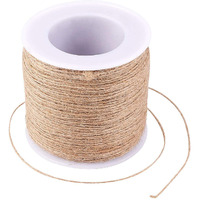Liqunsweet 100M/328Ft Hemp Cord Hemp Rope String Twine Beading Material 1 Ply For Jewelry Making Diy Craftings Wall Hanging Art Project Home Party Decoration - 1Mm