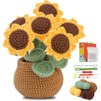 Kgxulr Crochet Kit For Beginners  Sunflower Crochet Kit Beginner Crochet Starter Kit For Complete Beginners Adults  Crocheting Knitting Kit With Step-By-Step Video Tutorials (Sunflower)