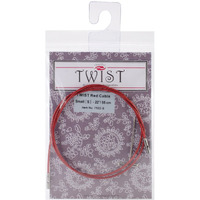 Chiaogoo 7522-S Twist Lace Interchangeable Cables  22-Inch  Small  Red