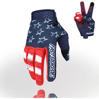 Fastgoose Motorcycle Gloves Drit Bike Gloves Motocross Gloves For Men Women Breathable Lightweight Off-Road Gloves For Atv Bmx Mtb Racing (Blue/Red  Large)