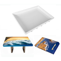 Large Rectangle Resin Table Silicone Molds 16 X 12 Inch Epoxy Resin Silicone Mold For River Coffee Table  Cutting Boards  Serving Trays  Cheese Platter
