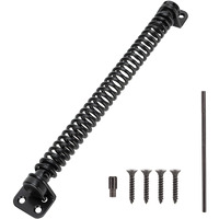 Sankins 11-1/2"" Gate Spring Self Closing Heavy Duty Outdoor Door Spring Automatic Metal Gate Closure Hardware With Adjustable Tool For Wooden And Vinyl Fence  Black