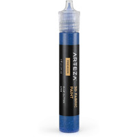 Arteza 3D Fabric Paint  Blue Glitter A703  1Oz Tube  Washer & Dryer Safe Textile Paint For Clothing  Accessories  Ceramic  Glass & Diy Projects