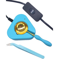 Wax Seal Warmer Wax Seal Kit With Spoon And Tweezers  Great Tool For Melting Wax Seal Sticks Sealing Wax Beads (Electric Wax Seal Warmer)