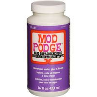 Mod Podge Cs15063 Waterbased Sealer  Glue & Finish  16 Oz  Hard Coat  16 Ounce  Clear  16 Fl Oz