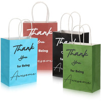 Sweetude 48 Pcs Thank You Gift Bags With Handles Bulk Employee Appreciation Gift Paper Bags Thank You For Being Awesome Bags Shopping Goodie Bags For Business Retail Coworker Employee(Classic Colors)
