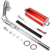 Fvrito High Performance Big Bore Muffler Exhaust Silencer Pipe Head Assembly For Honda Xr50 Crf50 Chinese 70Cc 110Cc 125Cc Sdg Ssr Taotao Atomik Thumpstar Roketa Coolster Apollo Dirt Pit Bike Red