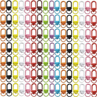 Nsbell 100Pcs Lanyard Swivel Snap Hooks Heavy Duty Metal Lobster Claw Clasps For Backpack Charms  Zipper Pulls  Beads Projects  Colorful Little Clip