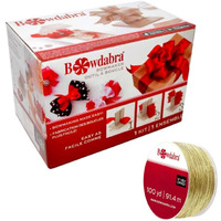 Bowdabra Designer Bow Maker Kit  Large Bundle With 100Yd Gold Bow Wire For Creating Gift Bows  Swags  Decorations  Hair Bows  Party Favors  Corsages