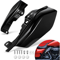 Benlari Gloss Black Mid Frame Air Deflectors Heat Shields Deflector 2009-2024 Compatible For Harley Davidson Touring Street Glide Road Glide Electra Glide Road King Ultra Limited Tri Glide Cvo