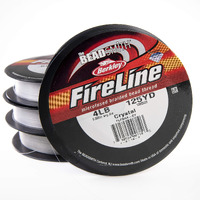 The Beadsmith Fireline By Berkley - Micro-Fused Braided Thread - 4Lb. Test  005 /.12Mm Diameter  125 Yard Spool  Crystal Color - Super Strong Stringing Material For Jewelry Making And Bead Weaving