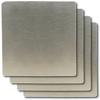 Thirsty Rhino Merendo Stainless Steel Beverage Coaster (Square Set Of 4)