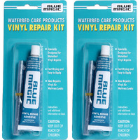 Blue Magic Waterbed/Air Mattress Vinyl Repair Kit: Fast Drying Adhesive And Patches  2 Pack