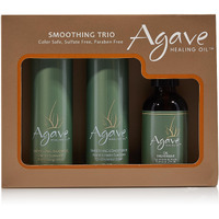 Agave Take-Home Smoothing Haircare Trio  Shampoo & Conditioner  3 Oz  Oil Treatment  2 Oz  Nourishing  Hydrating Formulas For All Hair Types