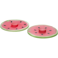 Charles Viancin Silicone Watermelon Drink Airtight Lid/Cover Set Of 2  Pink