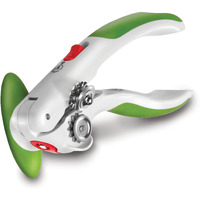 Zyliss Lock N' Lift Can Opener - Manual Can Opener With Built-In Magnet - Safety Can Opener With Stainless Steel Wheel - Handheld Kitchen Tool & Gadget - Green  7.5""