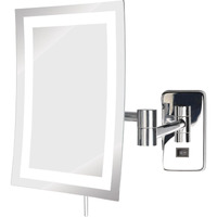 Jerdon Rectangular 6.5-Inch X 9-Inch Wall Mount Mirror - Makeup Mirror With 5X Magnification And 15.5-Inch Wall Extension - Chrome Finish  Direct Wire Mirror - Model Jrt710Cld