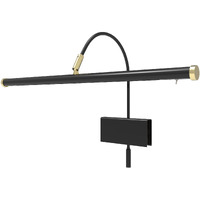 Cocoweb 19"" Grand Piano Lamp - Adjustable  Black With Brass Accents  Led Clip-On With Dimmer - Gpled19D