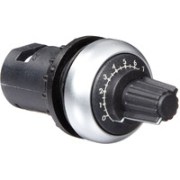 Eaton M22-R10K Potentiometer  22 Mm Diameter  10 000 Ohms Resistance  Silver Bezel