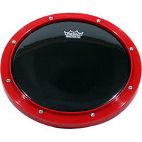 Remo Rt-0010-58 10"" Red Tunable Practice Pad With Ambassador Ebony Drumhead