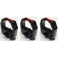 (3 Pack) Upunch Hn3000 Hn4000 Fn1000 Ink Ribbon Also Fits Hn1000 Hn2000 And Replaces Pyramid 43079 For 2500 2650Pro 3800 And Nile 4500Pprib For 4500Pp  2 Color Black/Red Ink  Compatible By Compumatic