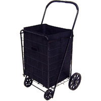 Primetrendz Tm Folding Shopping Cart Liner Insert With Cover In Black (Liner Only).