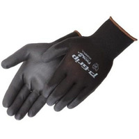 Liberty P-Grip Ultra-Thin Polyurethane Palm Coated Glove With 13-Gauge Nylon/Polyester Shell  Large  Black (Pack Of 12)