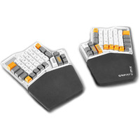 Grifiti Fat Wrist Pad Ergodox 2 Piece Set 6.5"" X 4.2"" X 0.75"" Mirror Wrists Rests Support Accessories For Gaming Computer Keyboard Sets - Hand Rest Ergonomic Keyboards Pads Palm Resting (Black Nylon)