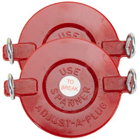 Plastic Fdc Connection - Fire Department Connection Caps - Red Fire Sprinkler Covers - Fire Department Caps - 2 Pack