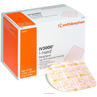 Iv 3000 1-Hand 2 3/8"" X 2 3/4"" Transparent Adhesive Dressing [4007] 100 Ea