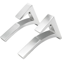 Crl Chrome - Aluminum Glass Shelf Bracket For 3/8 To 1/2 Glass