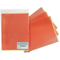 Chica And Jo Double Sided Tape Sheets 3-Pack Of 8.5"" X11 Clear Adhesive Sheets. Super Strong Sticky Pet Tape With Red Liner.