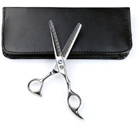 Purple Dragon Professional 6.0 Inch Double Teeth Barber Hair Thinning Scissor/Shear Set- Perfect For Hair Stylist Or Home Use