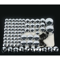 Xmt-Moto Motorcycle Chrome Topper Bolt Cap Cover Fits For 2007-2013 Harley Davidson Softail Twin Cam