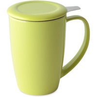 Forlife Curve Tall Tea Mug With Infuser And Lid 15 Ounces  Lime