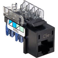 Hubbell Hxj5Ebk Xcelerator Series Rj Jack  Cat5E  8 Position  Universal 586A/B Wiring  Black