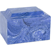 Navy Classic Cultured Marble Cremation Urn For Ashes  Blue  Adult Sized Cremation Urn For Human Ashes  Ground Burial  Home Memorial And Funeral Cremation Urn