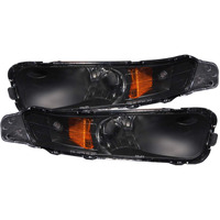Anzo Usa 511002 Ford Mustang Bumper Light Assembly Black With Amber Reflector - (Sold In Pairs)