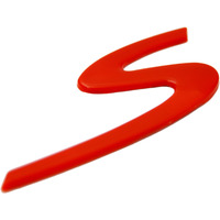 Zorratin Large Red S S Letter Rear Trunk Boot Lid Hatch Tailgate Emblem Badge For Porsche 911 Cayenne Carrera Turbo Panamera Boxster