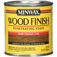 Minwax 22716 - 8 Fl Oz (1/2 Pint) Wood Finish Interior Wood Stain  Dark Walnut 2716