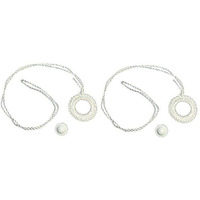 Two Pack Roller Window Shade Double Crochet White Ring Pull & Screw Button Set From Shade Doctor Of Maine